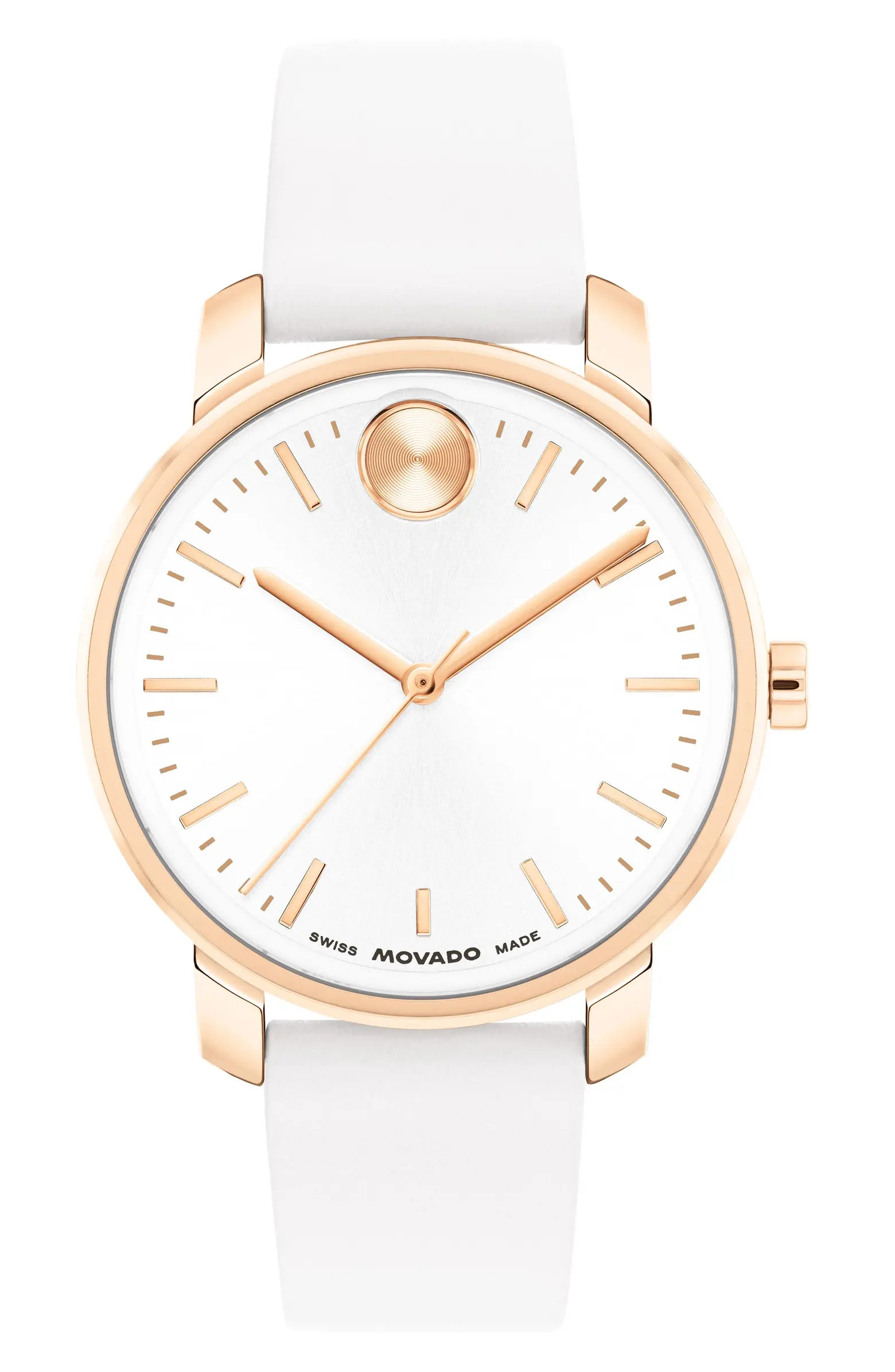Movado Bold Access Leather Strap Watch, 34mm | Nordstrom | Nordstrom