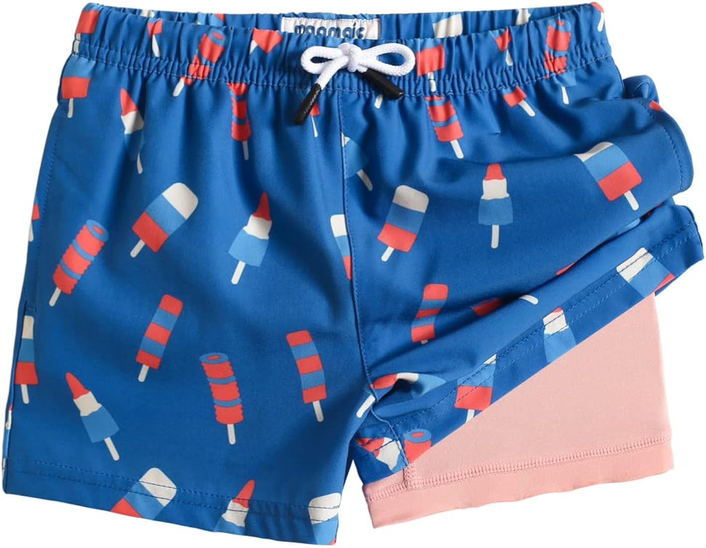 maamgic Boys Swim Trunks with Compression Liner 4-Way Stretch Quick Dry Swim Shorts Swimming Trun... | Amazon (US)