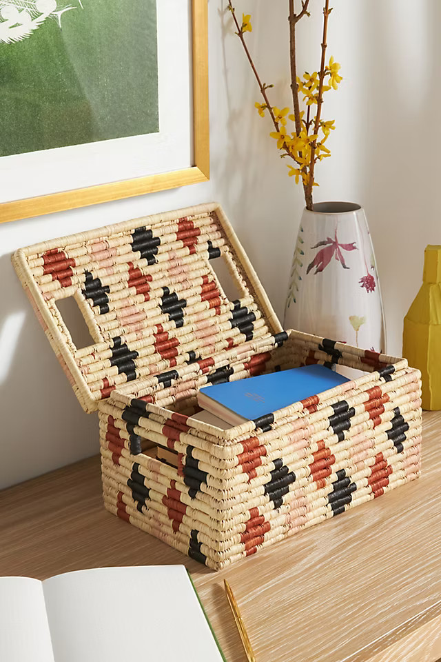 Ruri Lidded Bin | Anthropologie (US)