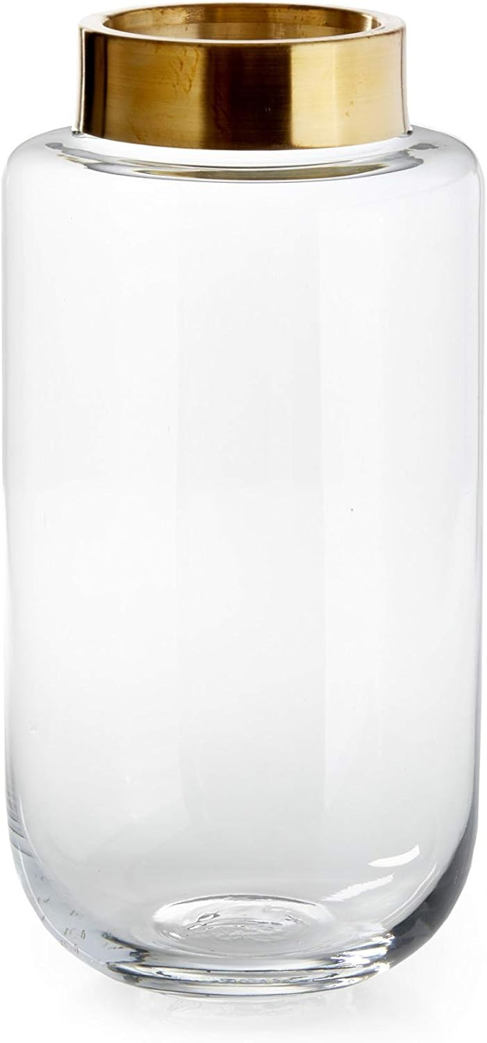 Serene Spaces Living Large Ball Vase with Gold Rim, Elegant Flower Vase for Wedding Reception, Mi... | Amazon (US)