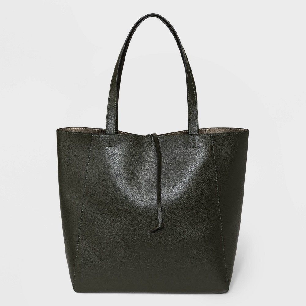 Small Reversible Tote Handbag - A New Day Olive Green | Target
