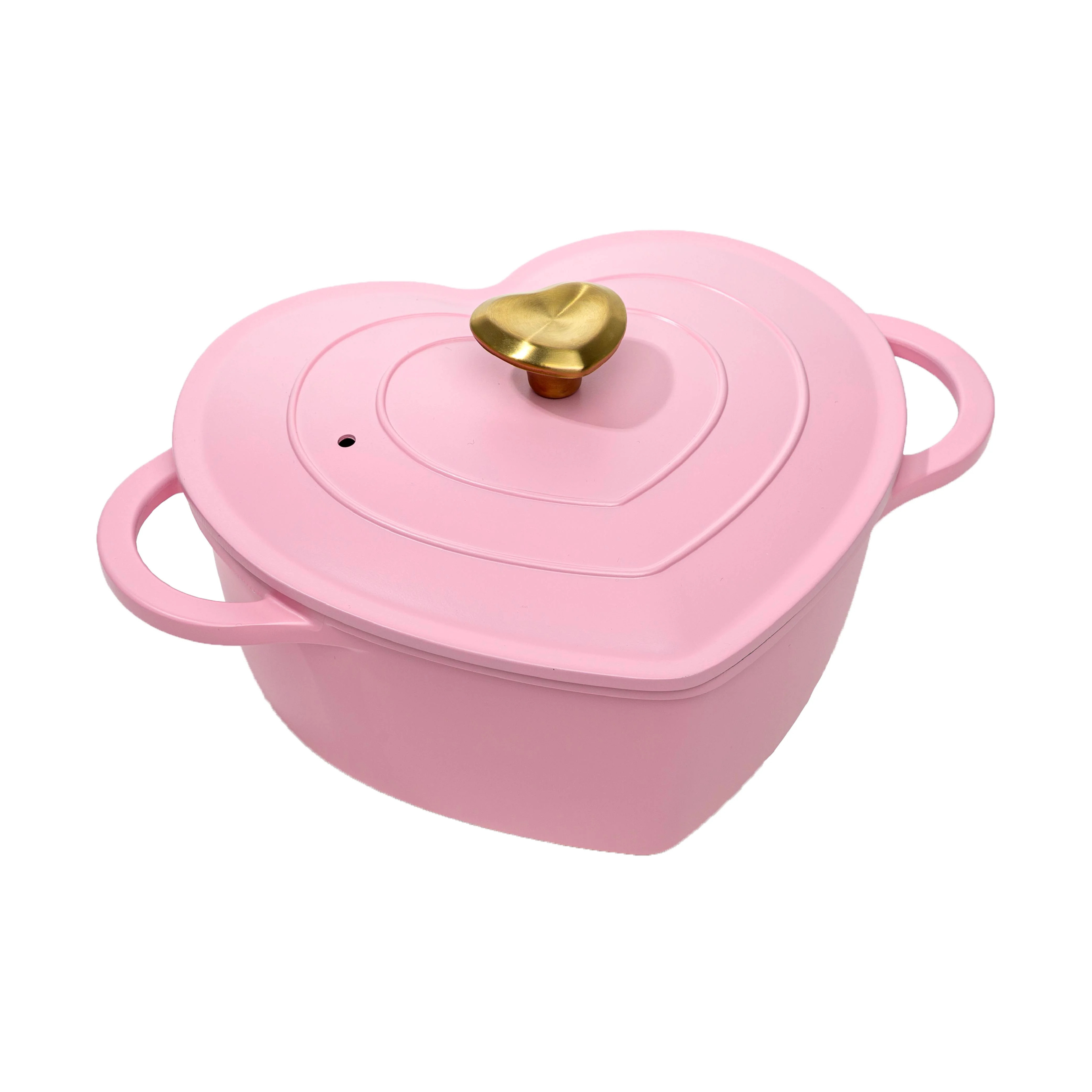 Paris Hilton 2.2-Quart Ceramic Nonstick Cast Aluminum Heart-shaped Dutch Oven with Lid, Oven Safe... | Walmart (US)