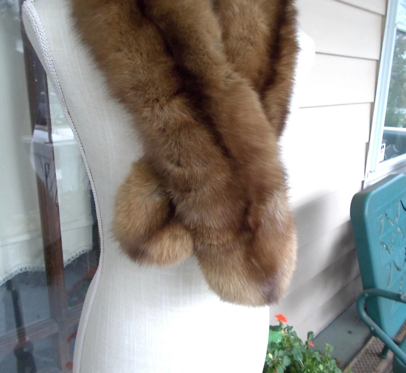 Vintage Stevens Honey Brown Genuine Plush Sable Fur Collar Stole Wrap Scarf 42"  | eBay | eBay US