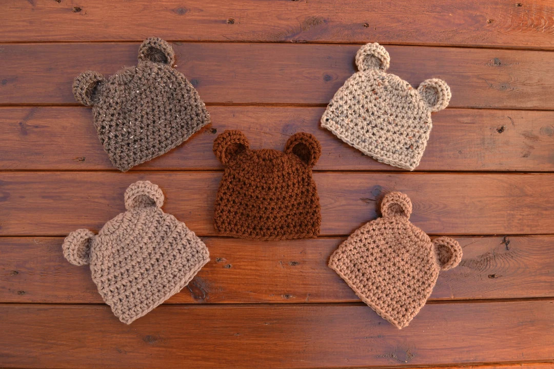 Baby Bear Hat, Crochet Baby Hat, Baby Bear Beanie Crochet Baby Hat Girl Crochet Bear Hat Newborn ... | Etsy (US)
