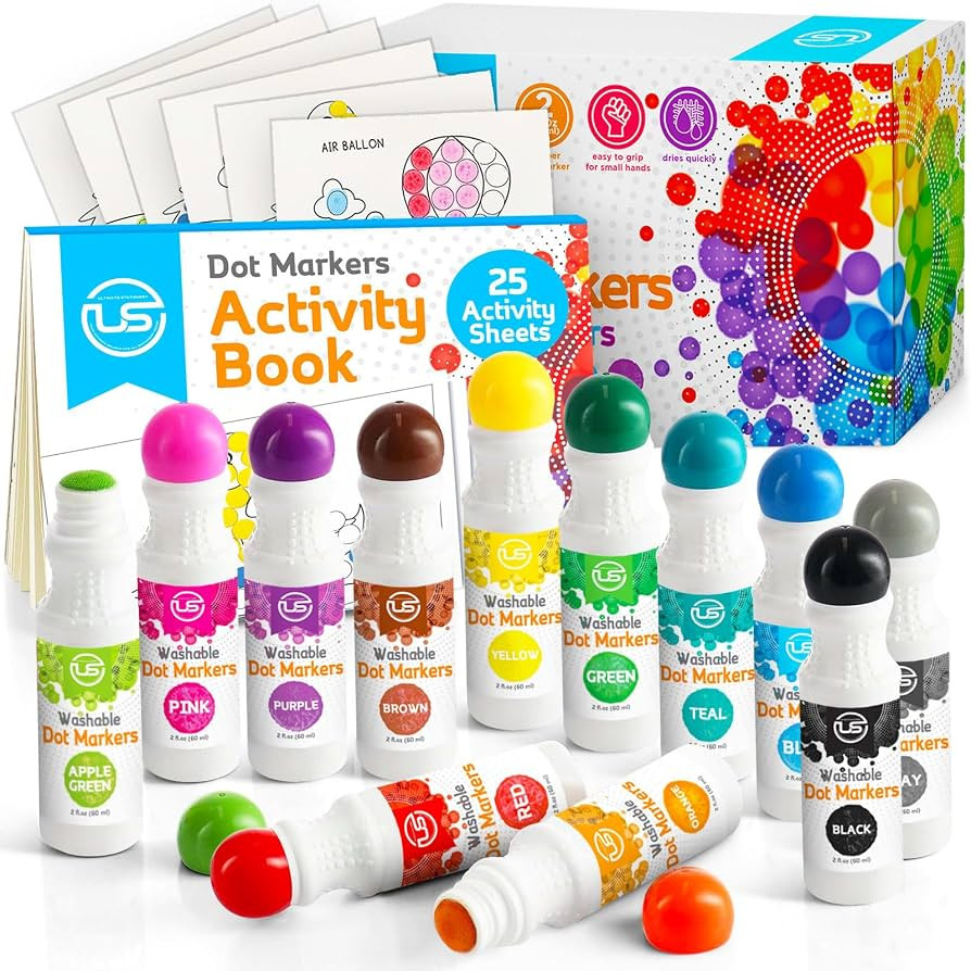 Dot Markers for Toddlers Activities and Kids 12 Colors Washable Bingo Daubers, Easter Basket Stuf... | Amazon (US)