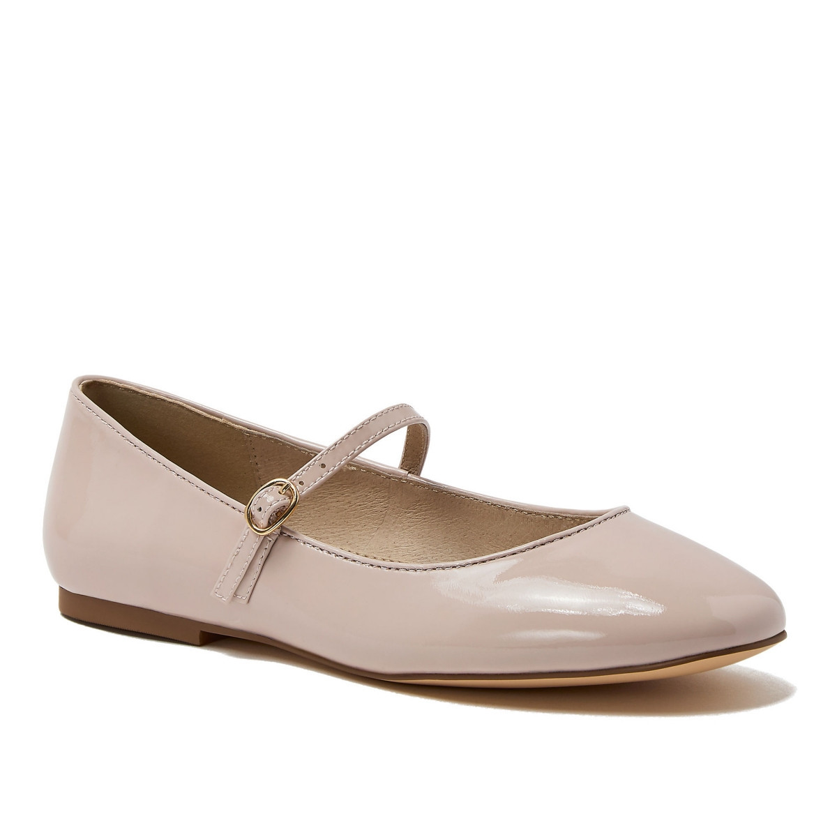 Lands' End Women's Classic Leather Mary Jane Flats - Faint blush | Macy's