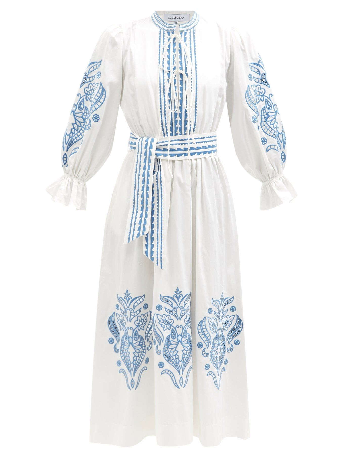 Florence broderie-anglaise cotton-poplin dress | Lug Von Siga | Matches (US)