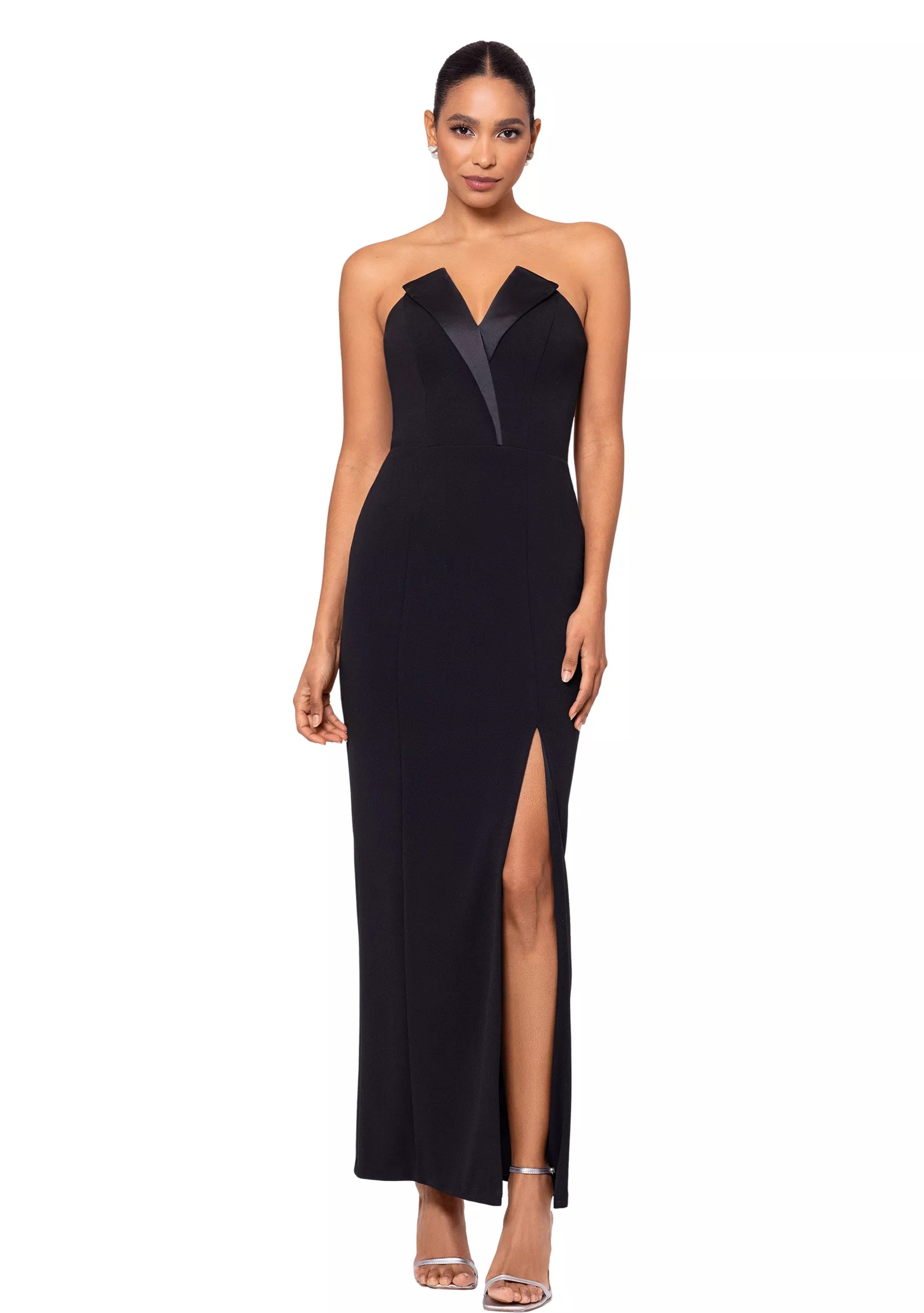 Women's Long Strapless Crepe Tuxedo Top | Belk