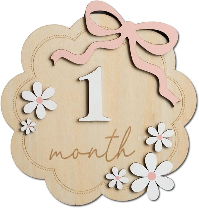 Baby Monthly Milestone Sign,1-12 Monthly Baby Milestone, Month Milestone Baby Girl, Baby Months M... | Amazon (US)