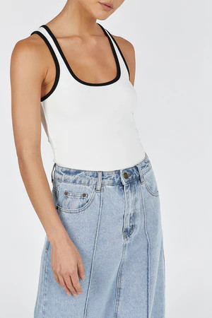 DELLA BLUE COLUMN DENIM SKIRT | DISSH