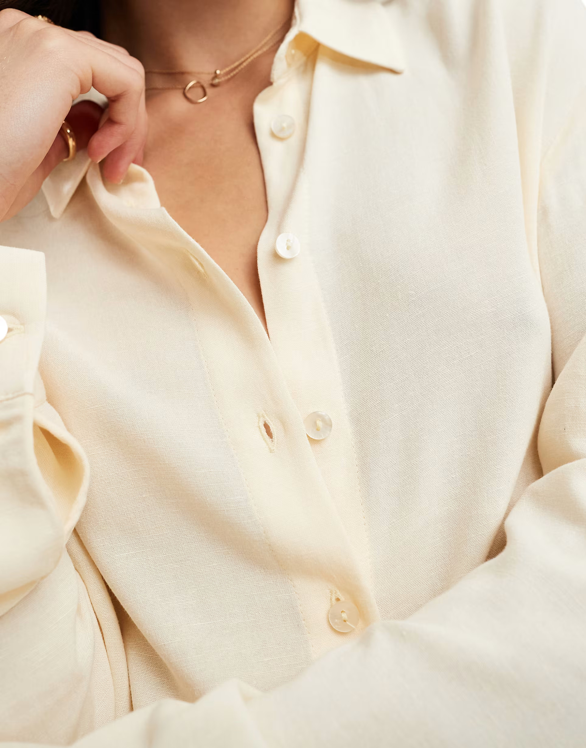 ASOS DESIGN relaxed linen blend shirt in light yellow | ASOS (Global)