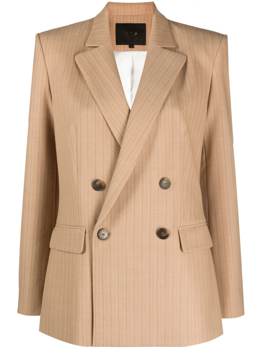 Maje Pinstriped double-breasted Blazer - Farfetch | Farfetch Global