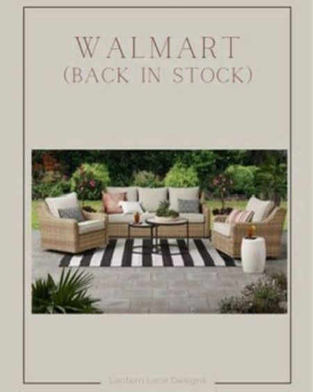 Walmart outdoor sofa in stock and on sale, better homes and garden outdoor furniture, River oaks outdoor 

#LTKSeasonal #LTKhome #LTKsalealert