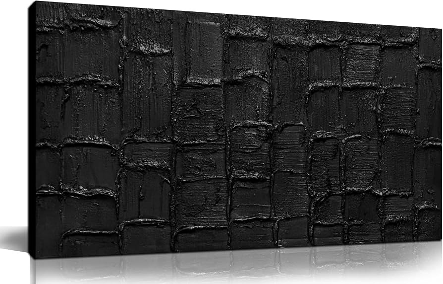 Abstract Painting Wall Art for Living Room Black Wall Decor for Bedroom Minimalist Wall Art for K... | Amazon (US)