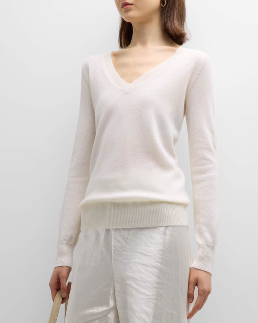 Cashmere Classic V-Neck Sweater | Neiman Marcus