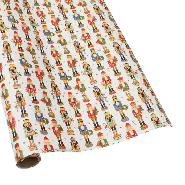 Caspari Nutcracker Parade Wrapping Paper | The Container Store