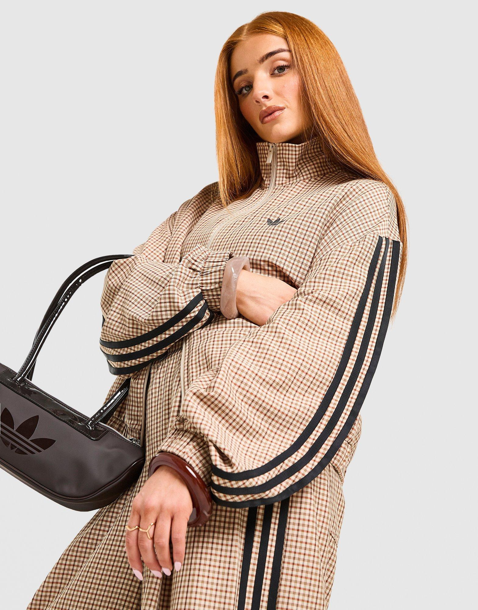 adidas Checks Track Top - Brown - Womens | JD Sports (UK)