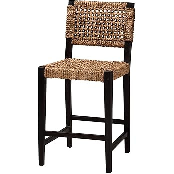 Baxton Studio Alise Natural Seagrass Stool, Counter Height | Amazon (US)