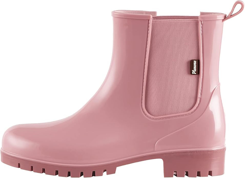 planone Short rain Boots for Women and Waterproof Garden Shoes，Anti-Slipping White Chelsea Rain... | Amazon (US)