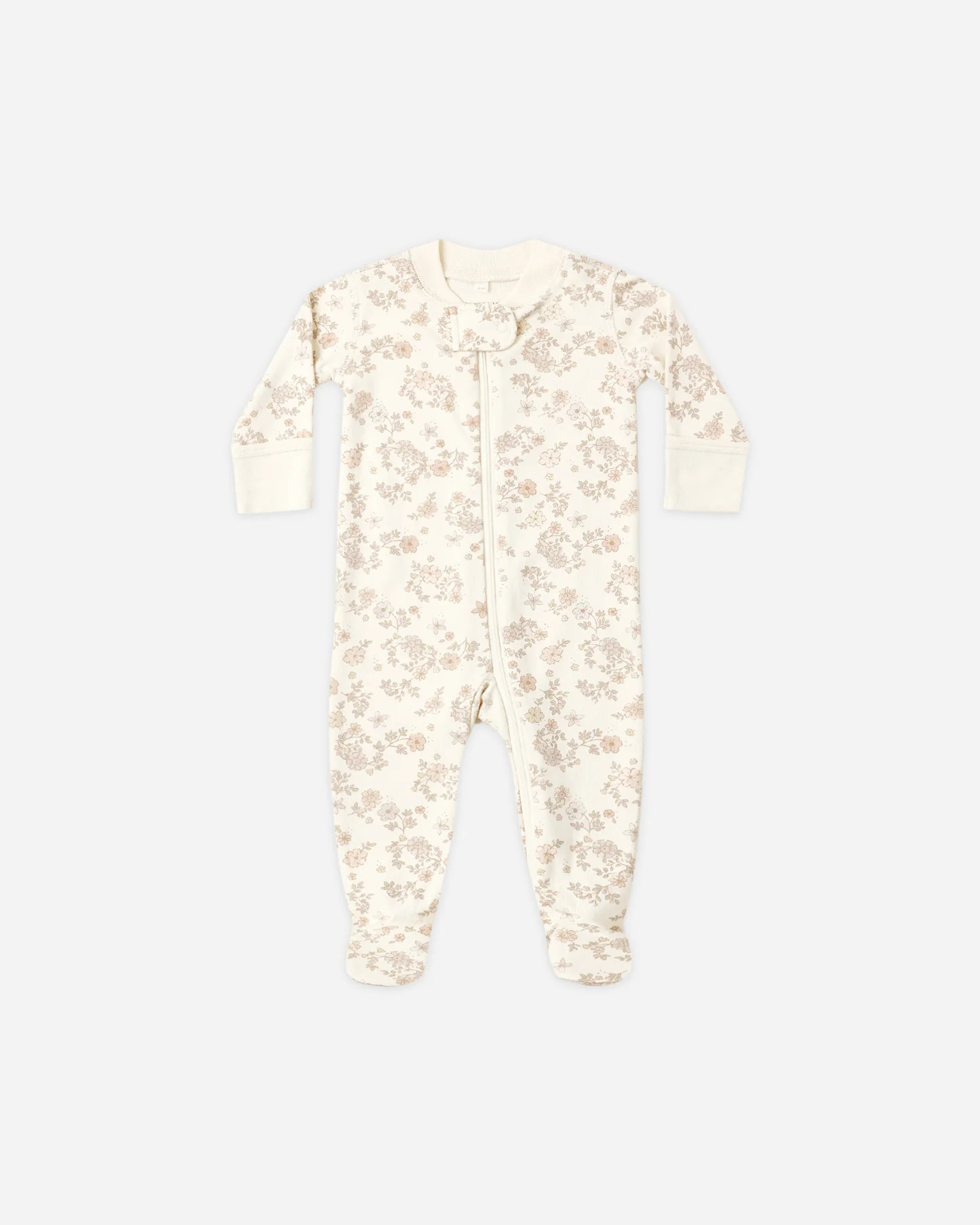 Zip Long Sleeve Sleeper Footie Floral Vine | Rylee + Cru