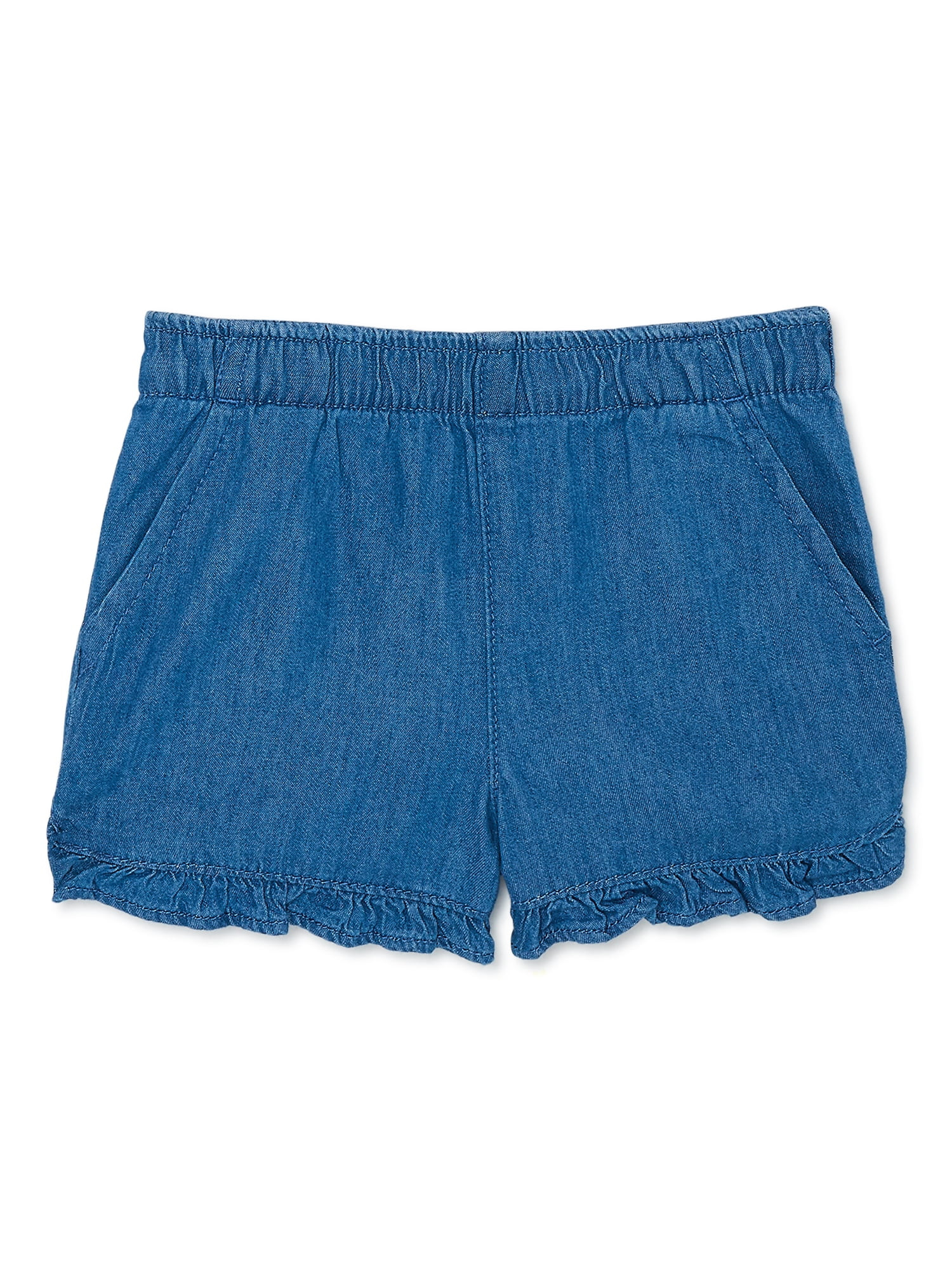Garanimals Baby Girls Ruffle Denim Shorts, Sizes 0-24 Months | Walmart (US)