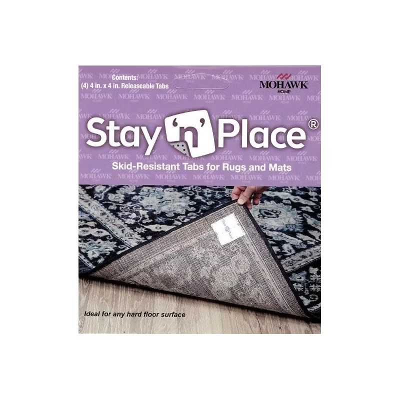 4"x4" Stay 'n' Place Adhesive Rug Tabs Ivory - Mohawk Home | Target
