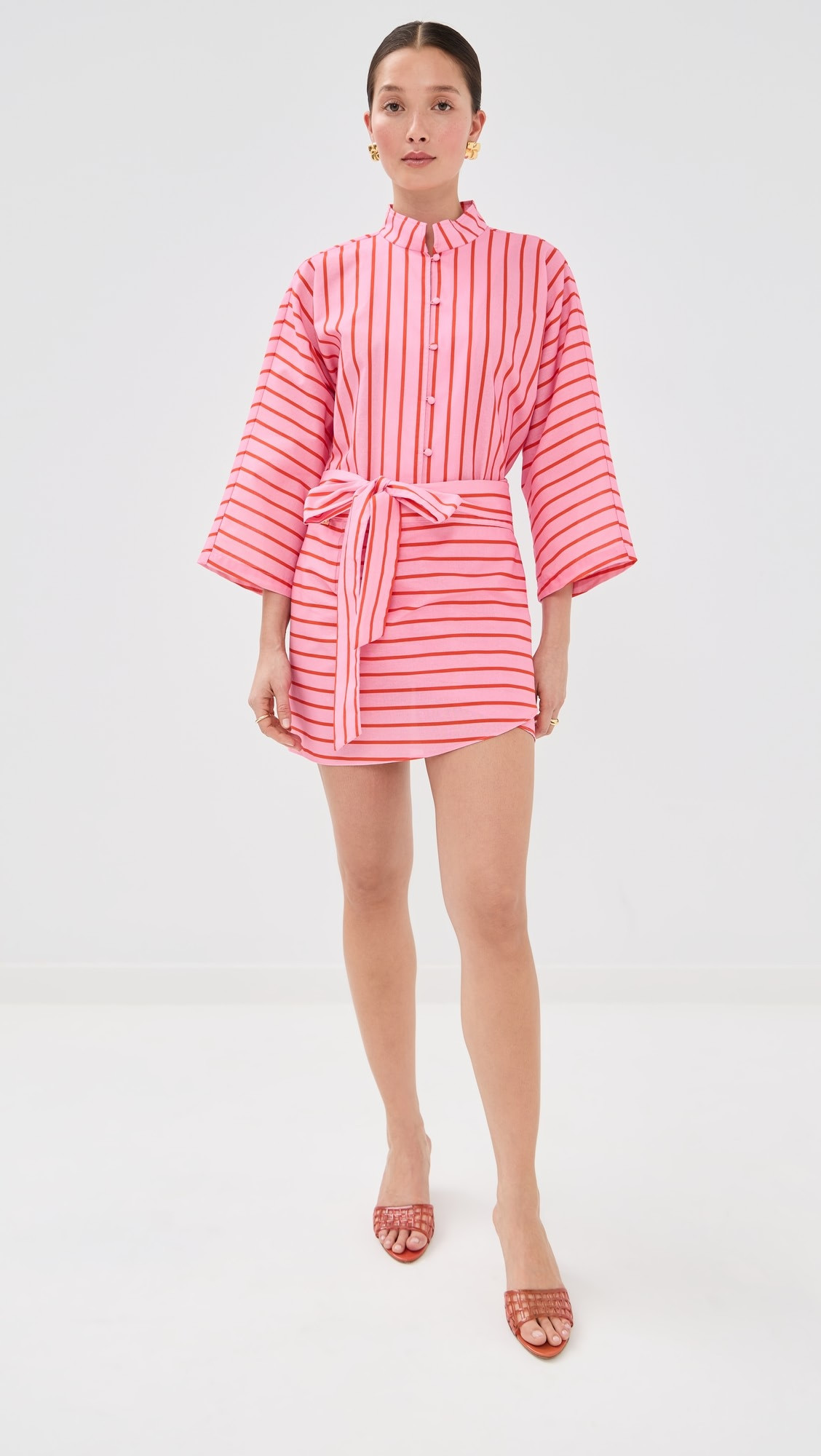 Pinstripe Mini Wrap Skirt | Shopbop