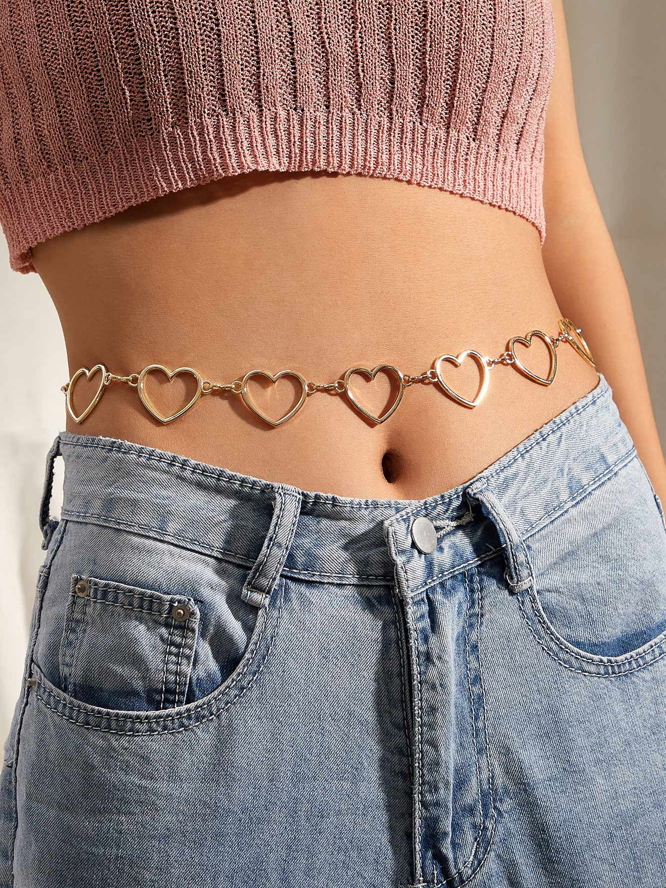 Heart Decor Waist Chain 1pc | ROMWE