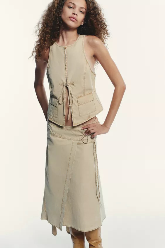 WASHED EFFECT TOP VEST | Zara US