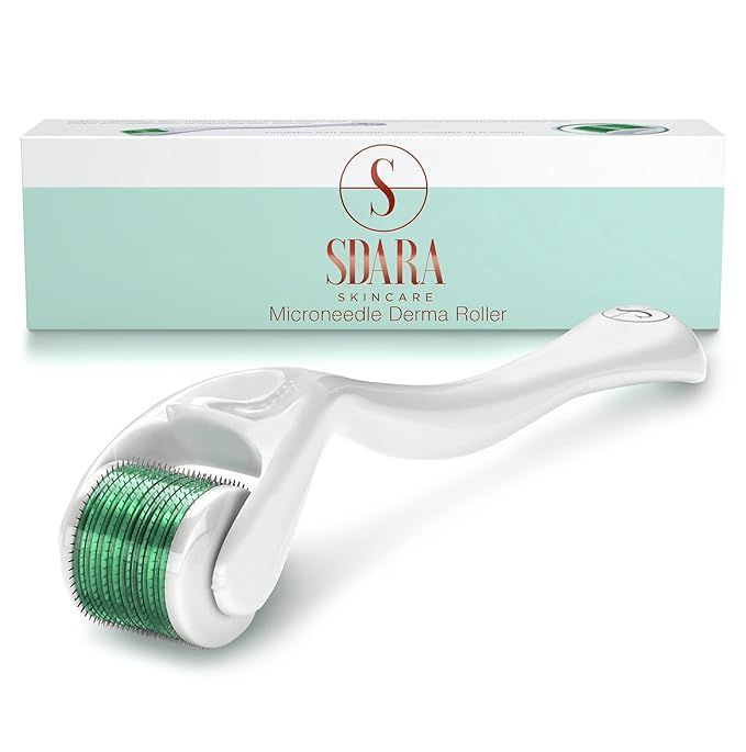 Amazon.com: Sdara Skincare Derma Roller for Face, Beard, Hair - 0.25 mm 540 Titanium Microneedlin... | Amazon (US)