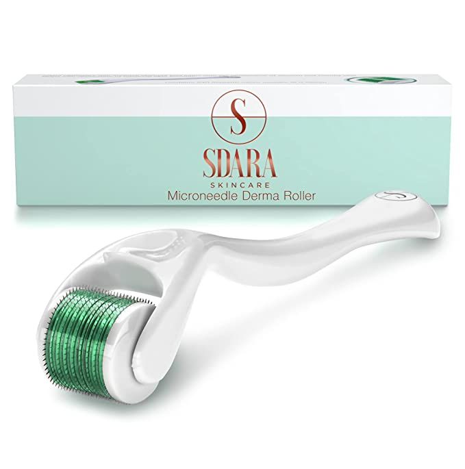 Amazon.com: Sdara Skincare Derma Roller for Face - 0.25 mm Microneedling Roller with 540 Titanium... | Amazon (US)