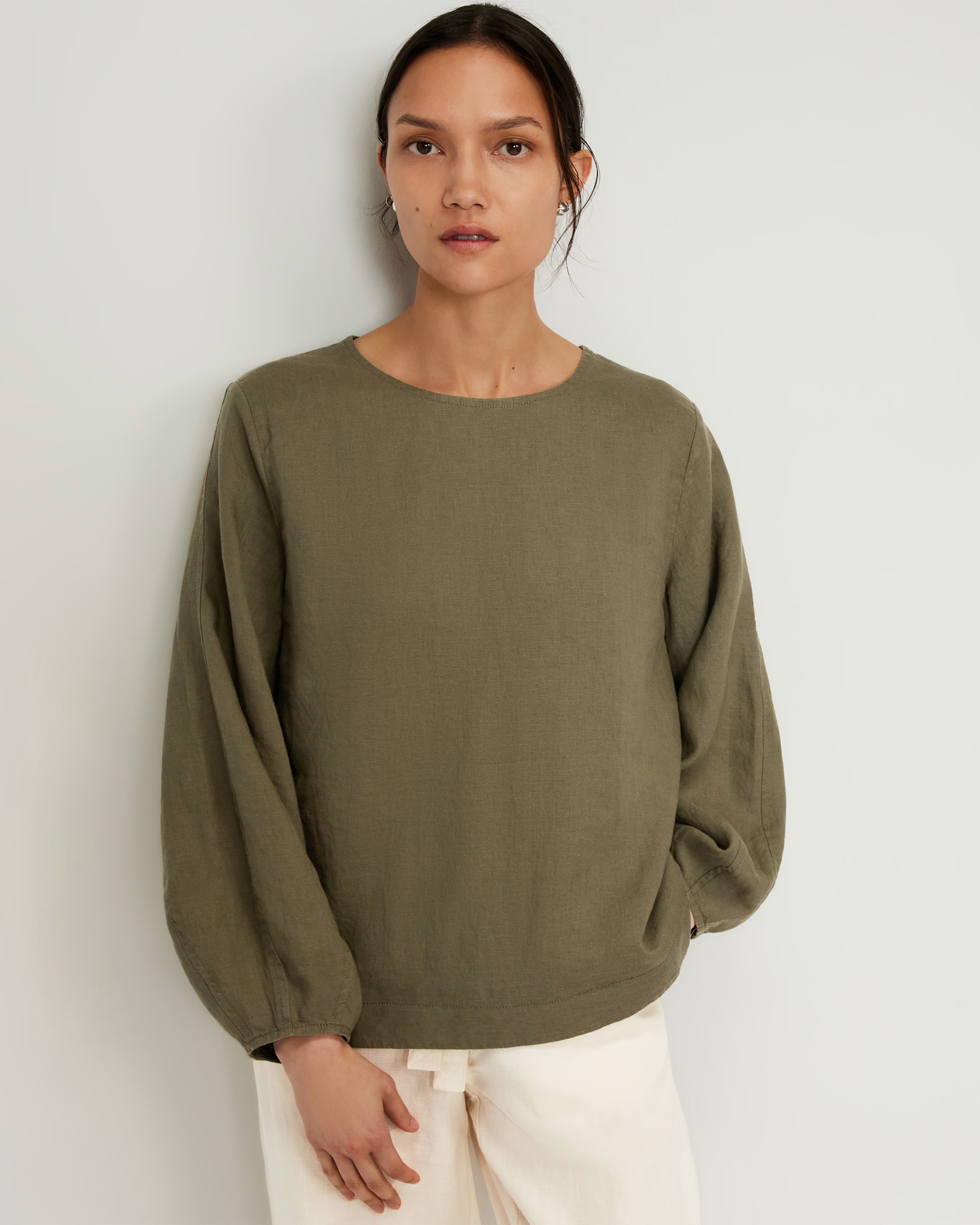 The Linen Long-Sleeve Top | Everlane