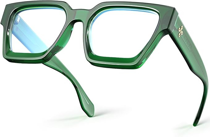 VISOONE Blue Light Blocking Glasses with TR90 Rectangle Frame and Chic Preppy Look for Women Men ... | Amazon (US)