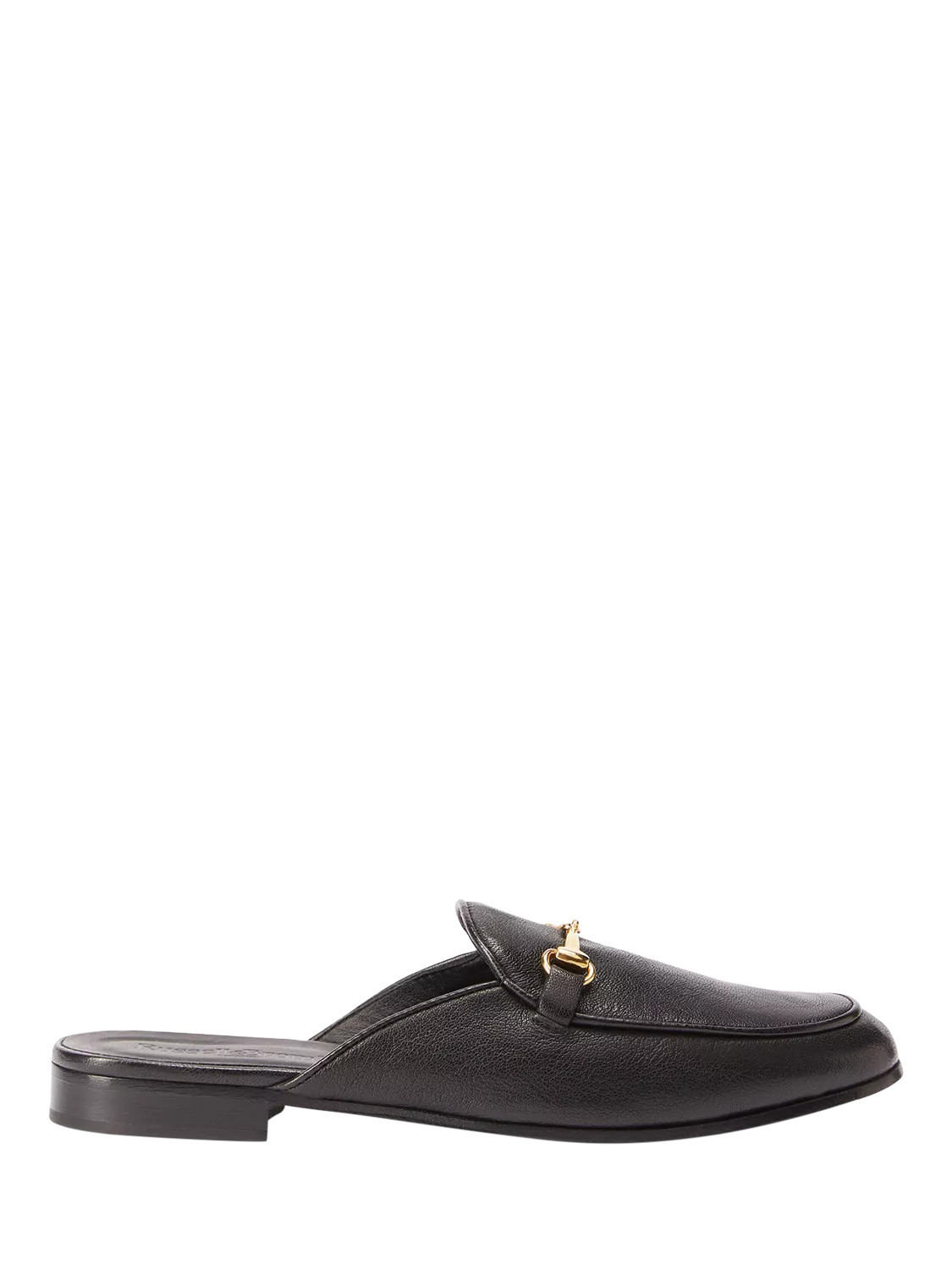 Russell & Bromley Loafer Mule Leather Backless Loafers, Black | John Lewis (UK)