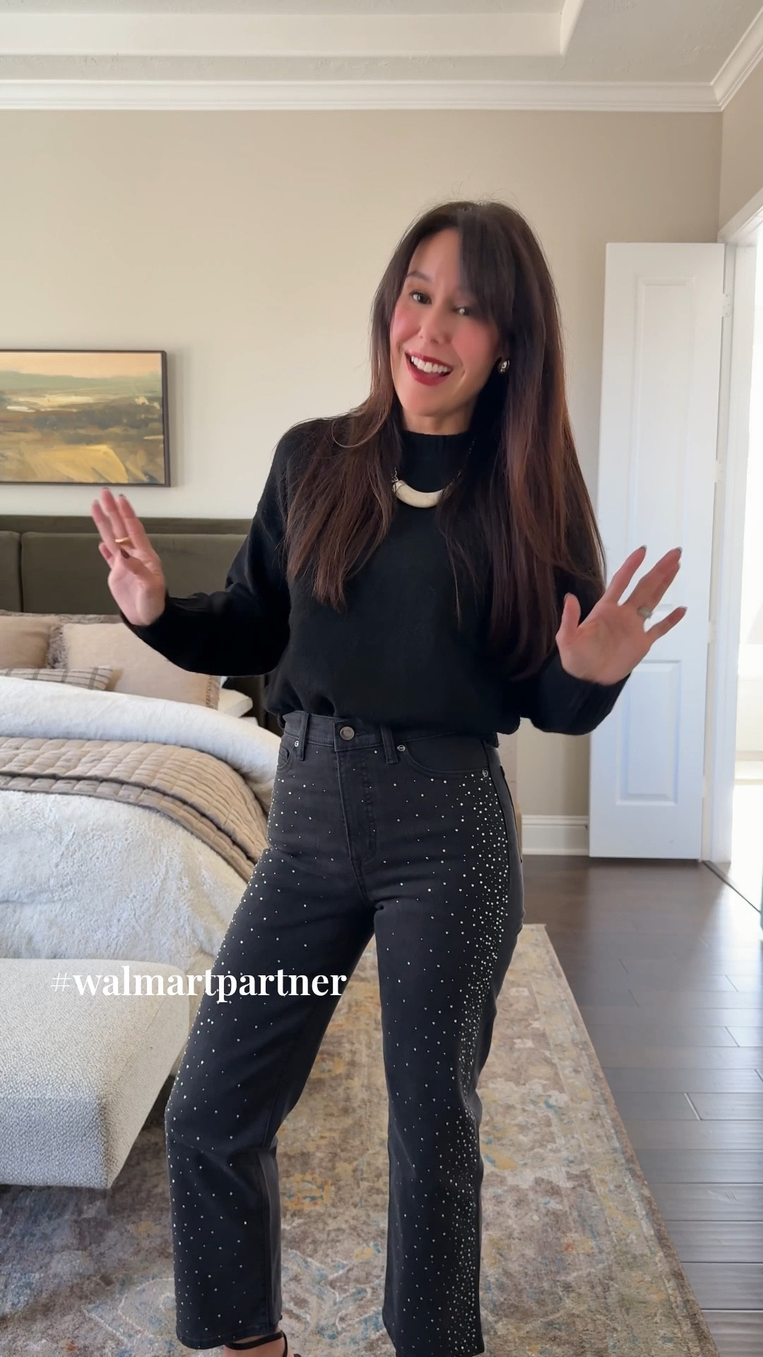 #WalmartPartner #WalmartStyle
@WalmartStyle

True to size: 5’3”/ 112 lbs/ size 0 & xs. 

Walmart fashion finds that look so high-end but come at the sweetest prices 🤍✨ These rhinestone jeans are my absolute favorite, the black sweater is the perfect versatile staple to dress up or down, and the dress is stunning for family photos, holiday outfits, date night, or winter events.

I bought everything on Walmart, and the quality is truly impressive. Linking all my Walmart fashion, holiday outfit ideas, winter wardrobe essentials, affordable outfits, and everyday style favorites right here.


#LTKgrwm #LTKHoliday #LTKFindsUnder50