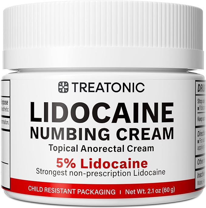 Treatonic 5% Lidocaine Numbing Cream: Lidocaine Cream Maximum Strength for Pain Relief, Itching, ... | Amazon (US)