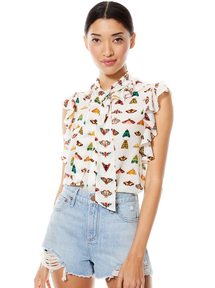 ROBBIE BUTTERFLY BLOUSE | Alice + Olivia