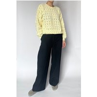 Vintage Hand Knitted Yellow Jumper S/M, Spring Yellow Knitted Jumper, Pullover | Etsy (UK)