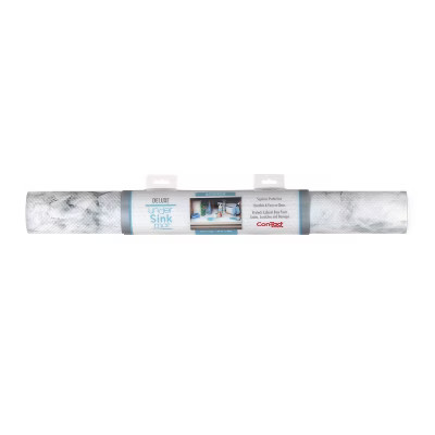 Con-Tact 24" x 4' Under Sink Mat Carrara Marble | Target