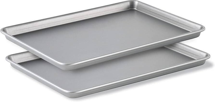 Calphalon Baking Sheets, Nonstick Baking Pans Set for Cookies and Cakes, 12 x 17 in, Set of 2, Silve | Amazon (US)