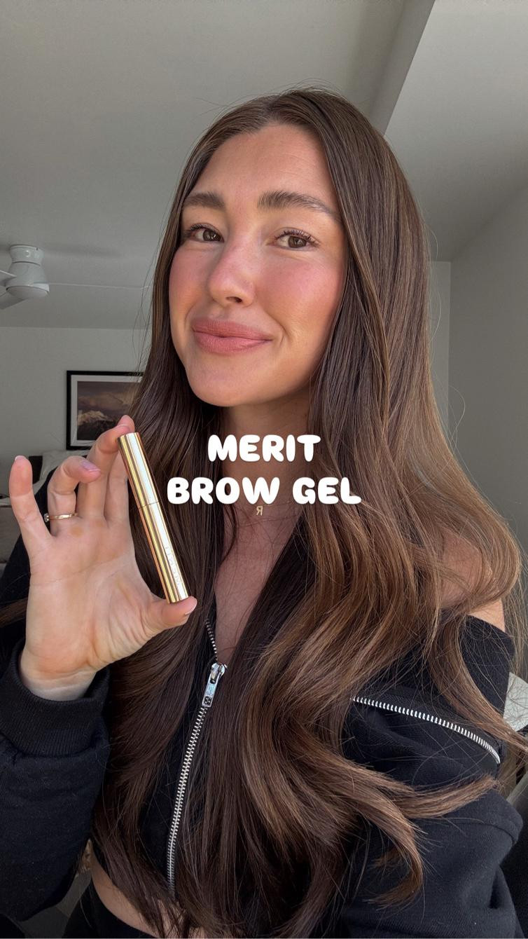 Merit brow gel! This stuff is so good! Wearing shade light brown 