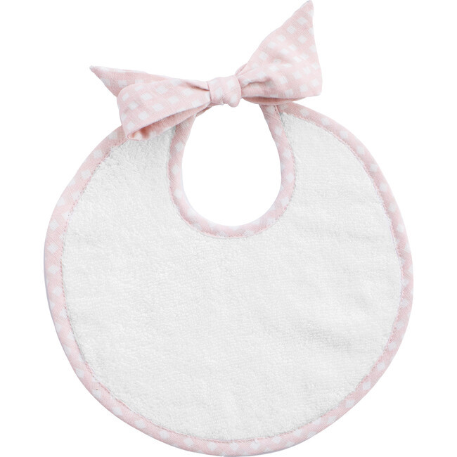 Bibs | Newborn Bib, Dusty (Pink Gingham, Size 0-2Y) Louelle. | Maisonette | Maisonette