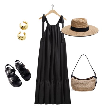 Relaxed Black Dress and Raffia for Spring/Summerr

#LTKstyletip #LTKSeasonal