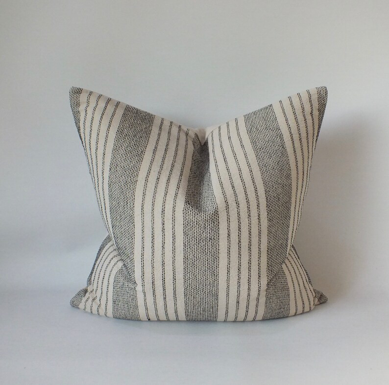 White Striped Sashimi Handmade Pillow Cover Cotton  Fabric Accent cushion cover Decorative Throw ... | Etsy (US)