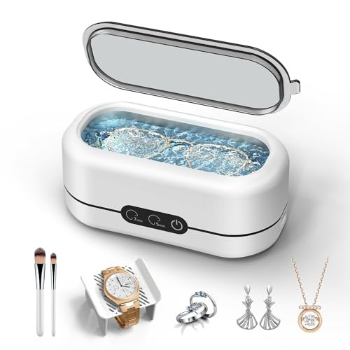 Ultrasonic Jewelry Cleaner, 48KHz Ultrasonic Cleaner Machine for Jewelry, Eyeglasses, Rings, Watc... | Amazon (US)