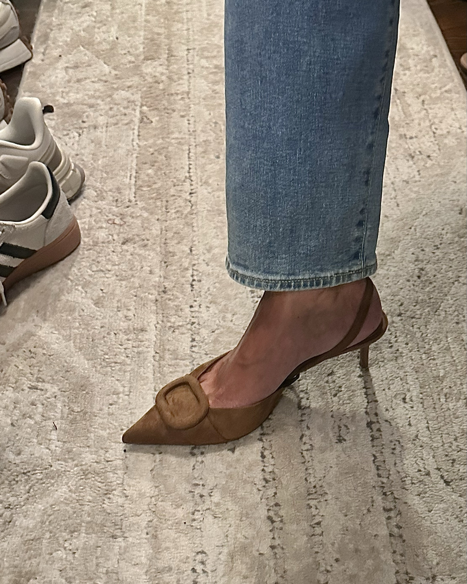 Perfect suede fall heels! Under $80  They’re so comfortable with cushioned soles. Love them with jeans, midi dresses and maxi skirts. FYI - on the app/website, use the size chart. I’m really size EU 39/US 8.5/9. But per Zara’s chart, I’m an 8.  Their 8 fits like a European 39. I have the chart saved in my LTK  

Kitten heels
Slingbacks
Fall outfits
Work
Date night 
Zara
Manolo blahnik dupe

#LTKShoeCrush #LTKStyleTip #LTKFindsUnder100