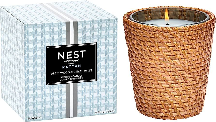 NEST Fragrances Driftwood & Chamomile Scented Classic, Long-Lasting Candle for Home with Rattan S... | Amazon (US)