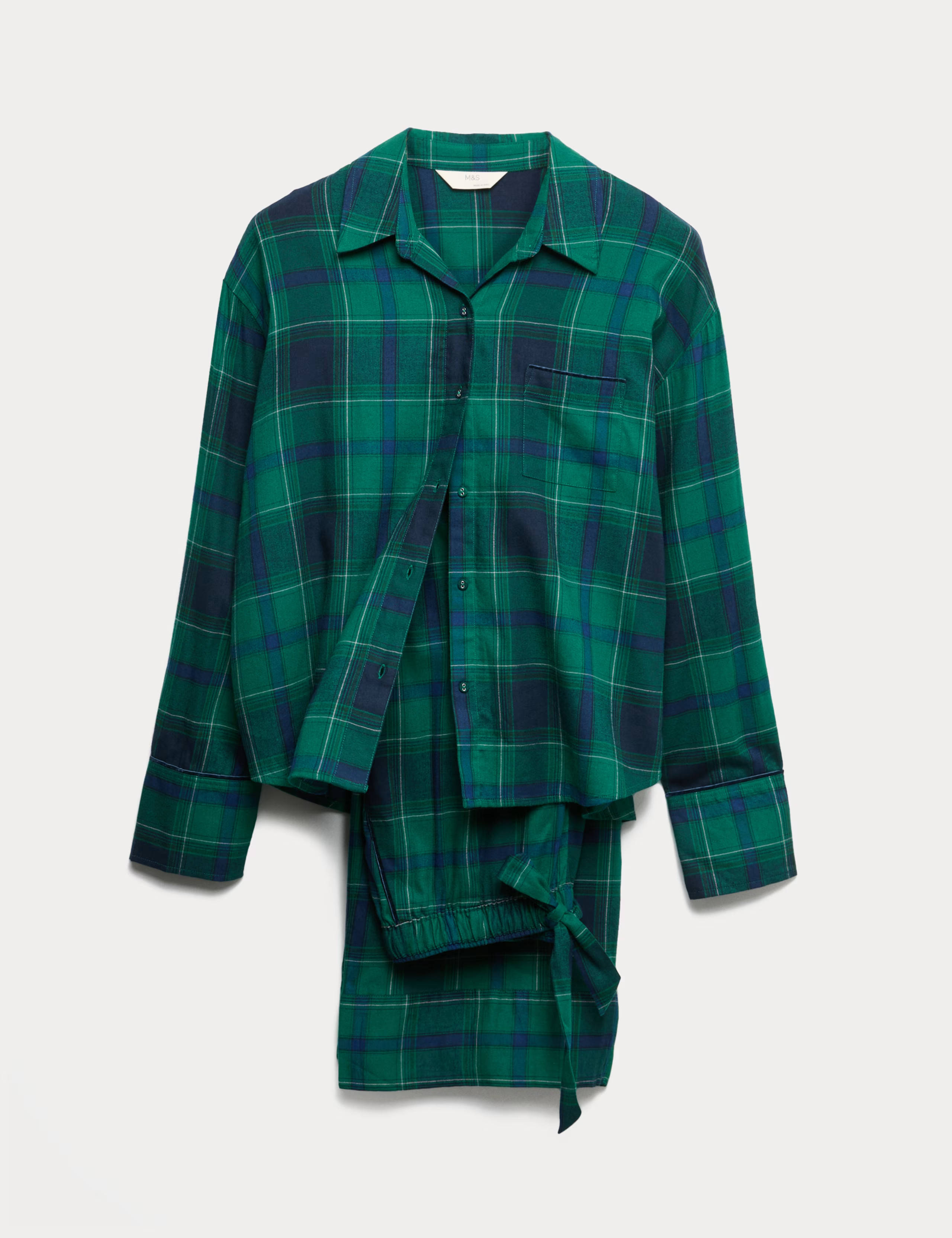 Cotton Blend Tartan Checked Pyjama Set | M&S | M&S | Marks & Spencer (UK)