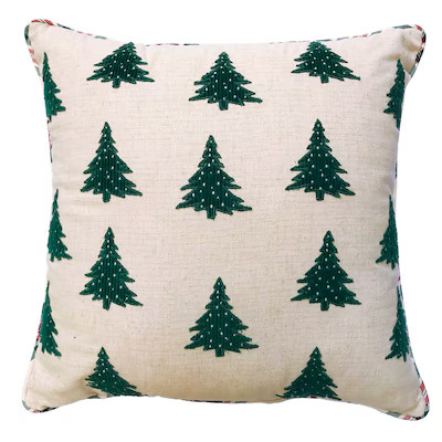 Holiday Living Natural/Green Trees Pillow Lowes.com | Lowe's