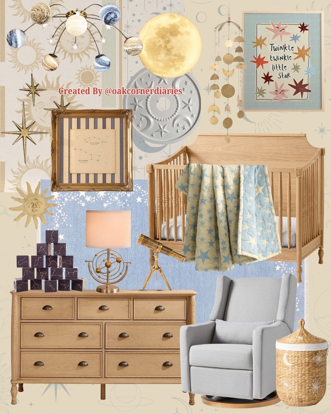 Soft, dreamy, and full of wonder. ✨🌙 This celestial nursery layers warm neutrals, moon and star details, cozy textures, and timeless furnishings to create a peaceful retreat inspired by the night sky. Shop all my favorite pieces to bring this dreamy theme to life.

#LTKHome #LTKBaby #LTKKids